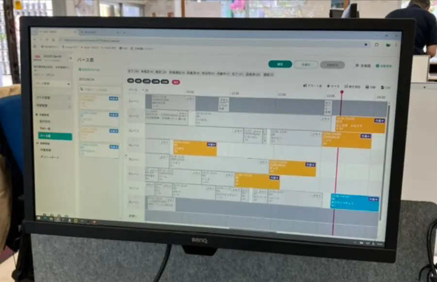 バーコードによる入退場受付の導入